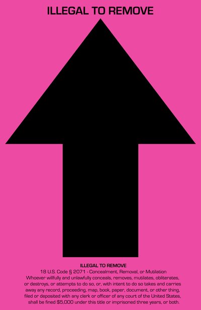 Directional Danger Arrow (Pink)