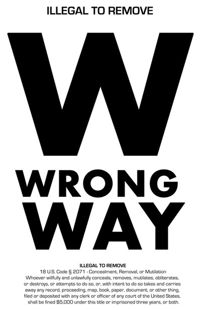 Wrong Way (White)