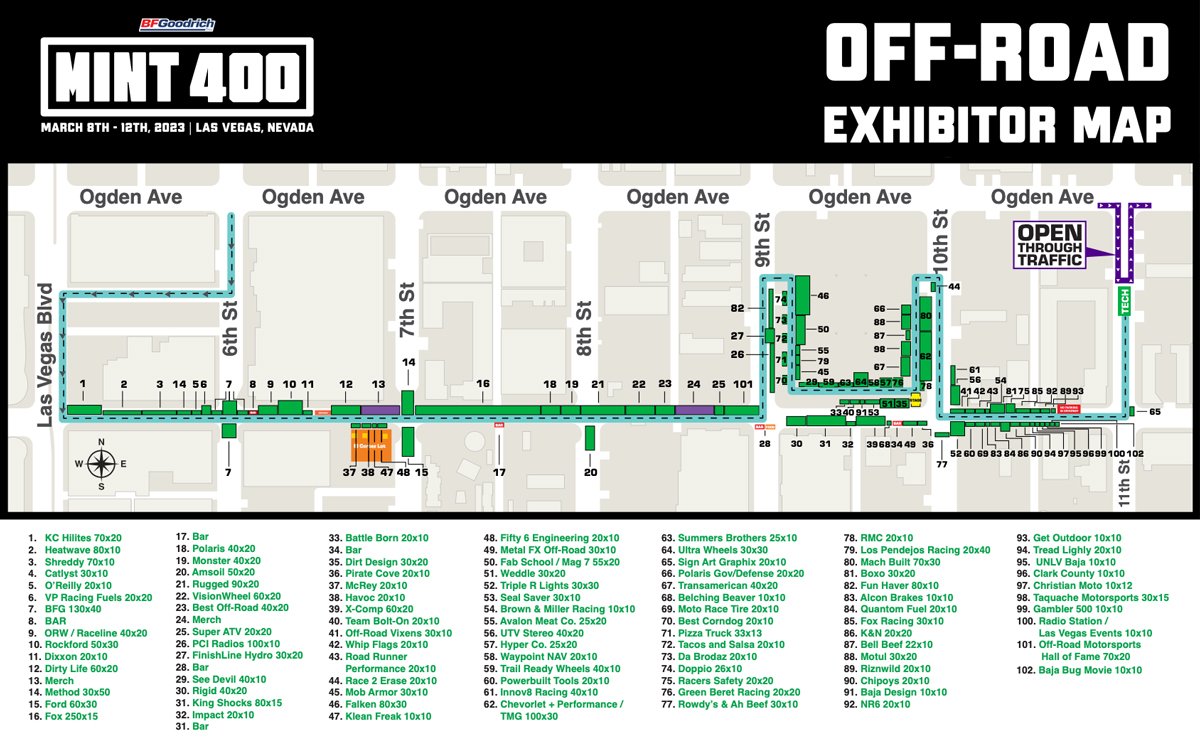 Mint 400 Vendor Map